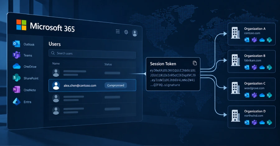 Atacatorii au compromis 97 de conturi Microsoft 365 prin reutilizarea tokenurilor furate